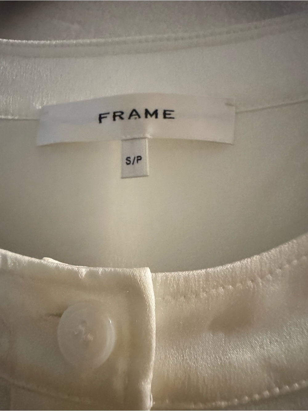 NEW FRAME The Henley Crewneck Top in Cream - Picture 5 of 8